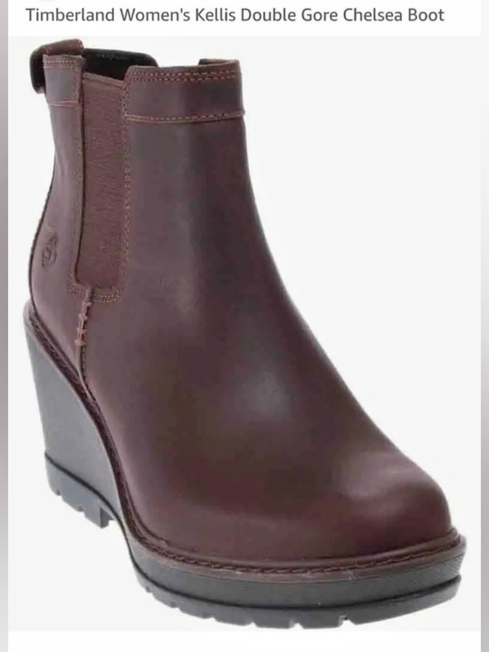 Timberland Kellis Double Gore Chelsea Boot Brown/tobacco Wedge Ankle 8.5